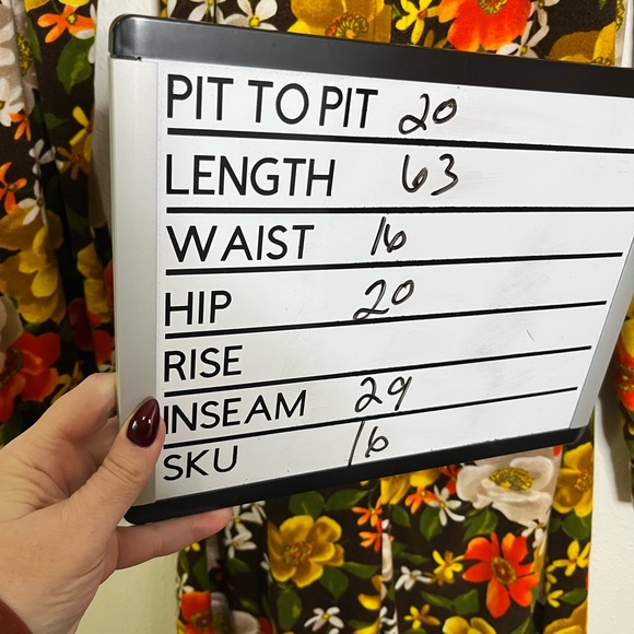 1970s true vintage jumpsuit wide leg belted long sleeve sz M L orange brown - Picture 10 of 10